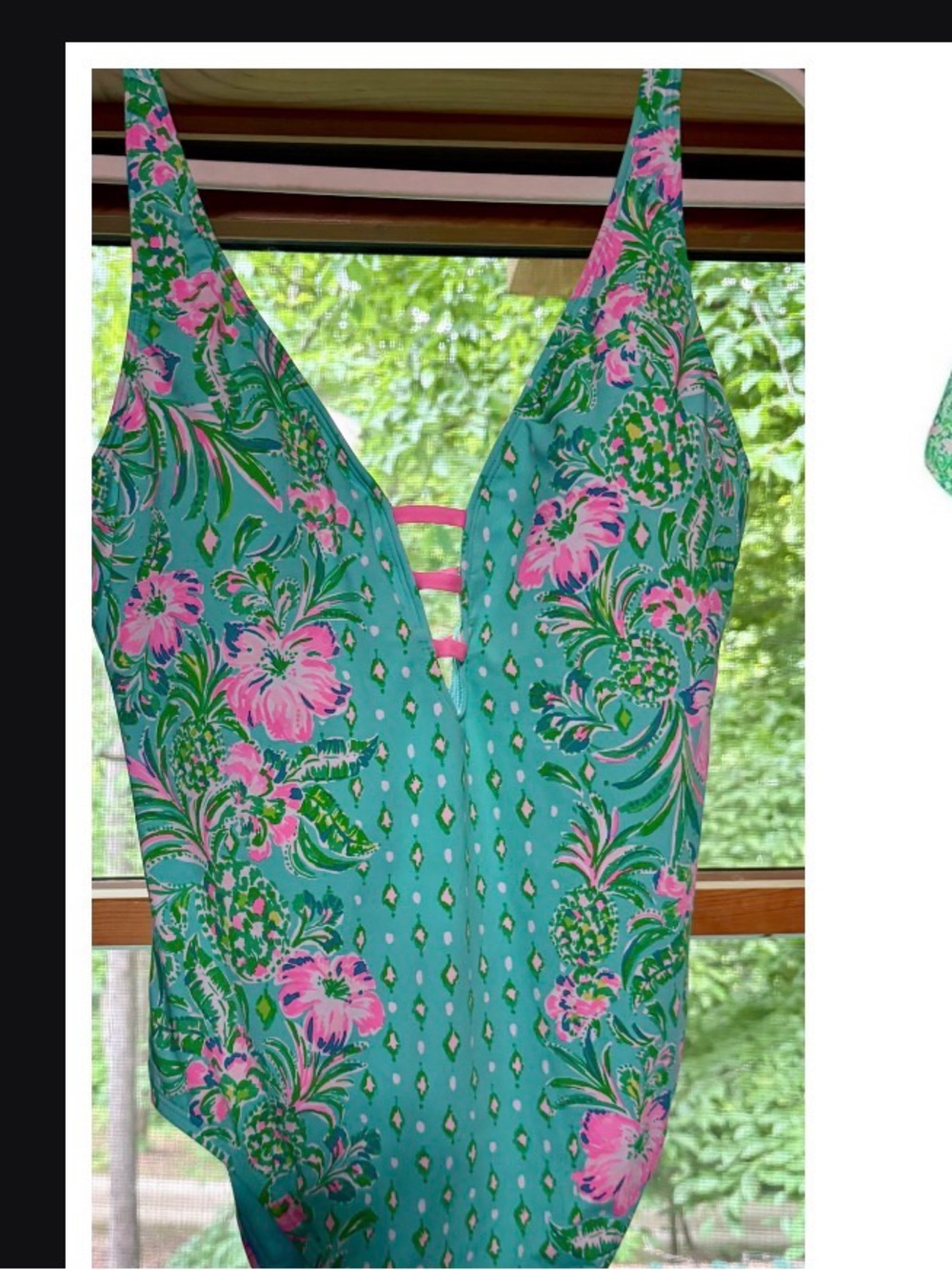 Lilly Pulitzer jaspen oh diamond girl One-Piece Swimsuit sz 10 - Picture 2 of 2